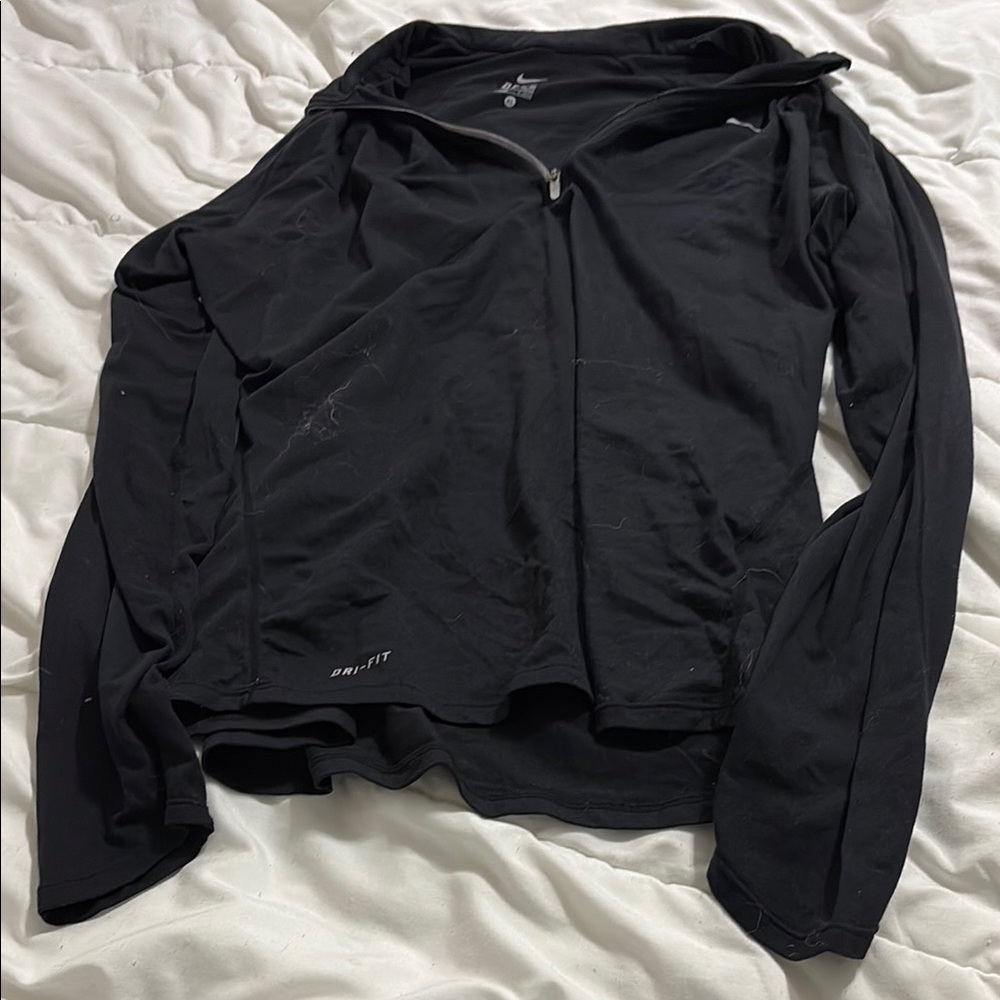 Nike Black Dri-FIT Zip-Up Top